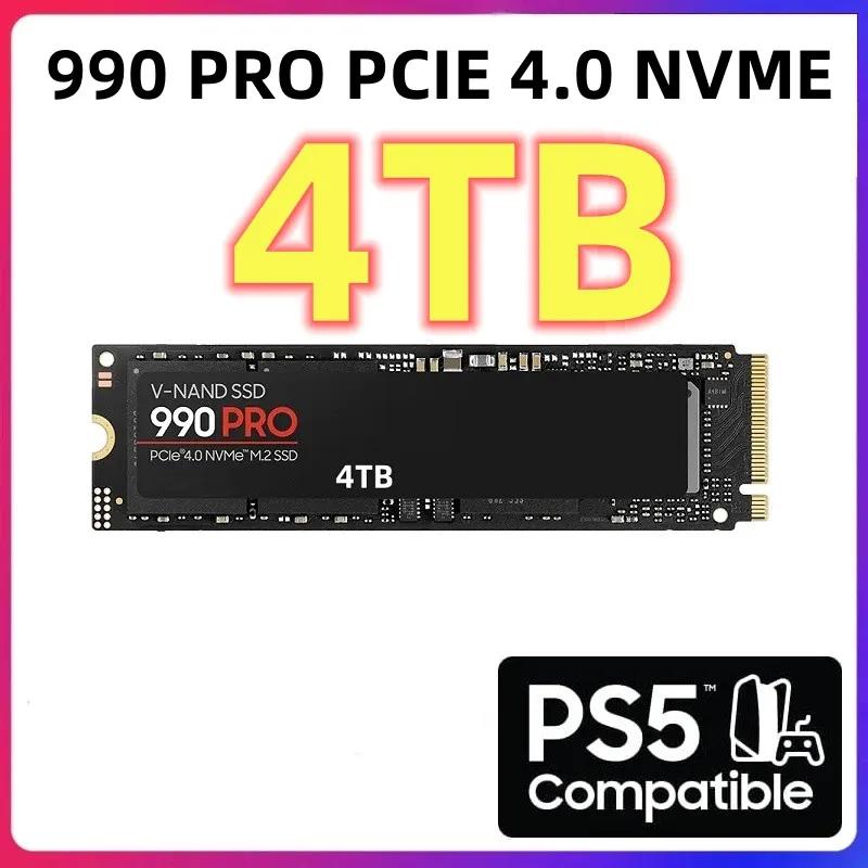  귣 990PRO SSD M2 2280 PCIe 4.0 NVME б 10000 MB/S ָ Ʈ ϵ ũ,  ܼ, Ʈ, PC, PS5 , 1TB, 2TB, 4TB
